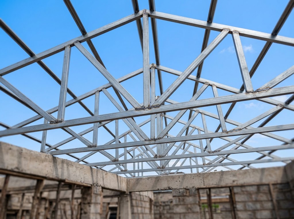 Steel roof trusses